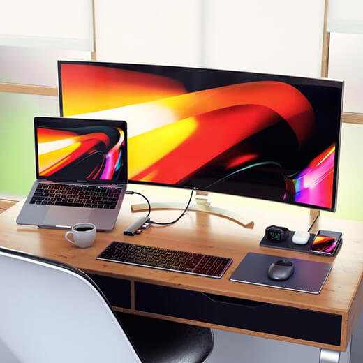 Хаб Satechi USB-C Slim Multi-Port Erhernet Adapter для iPad Pro/MacBook Air/Pro