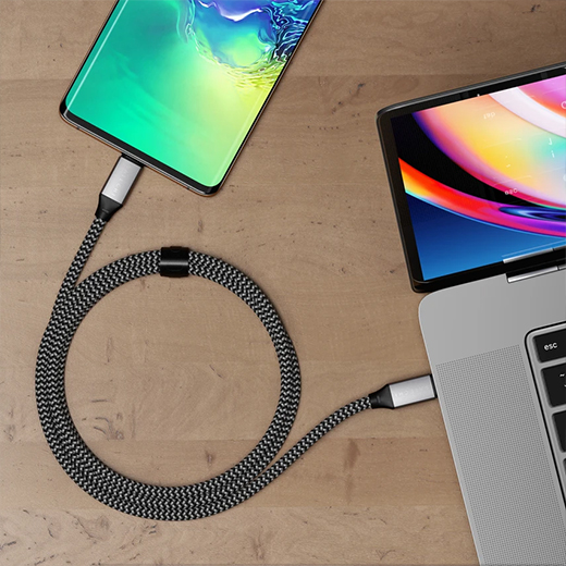 Нейлоновый кабель Satechi USB-C to USB-C Charging Cable 100W 2m