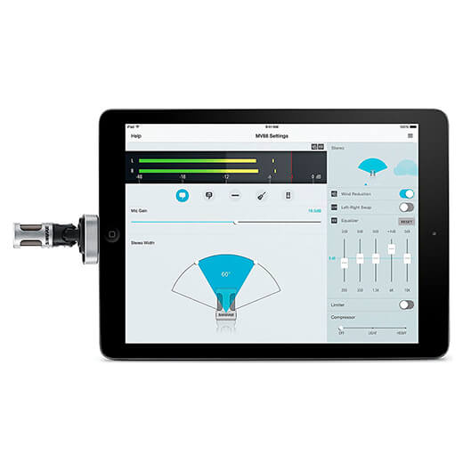 Цифровий конденсаторний мікрофон Shure Motiv MV88 MFI для iPhone | iPad
