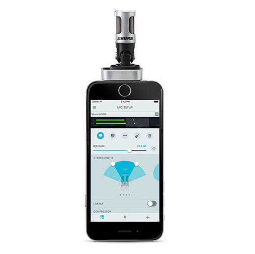 Цифровий конденсаторний мікрофон Shure Motiv MV88 MFI для iPhone | iPad