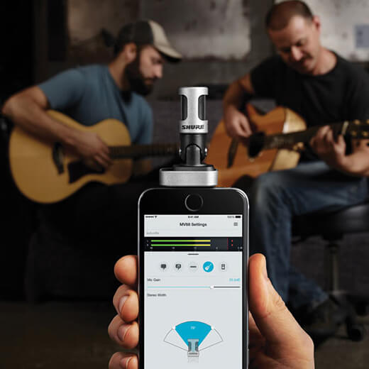Цифровий конденсаторний мікрофон Shure Motiv MV88 MFI для iPhone | iPad