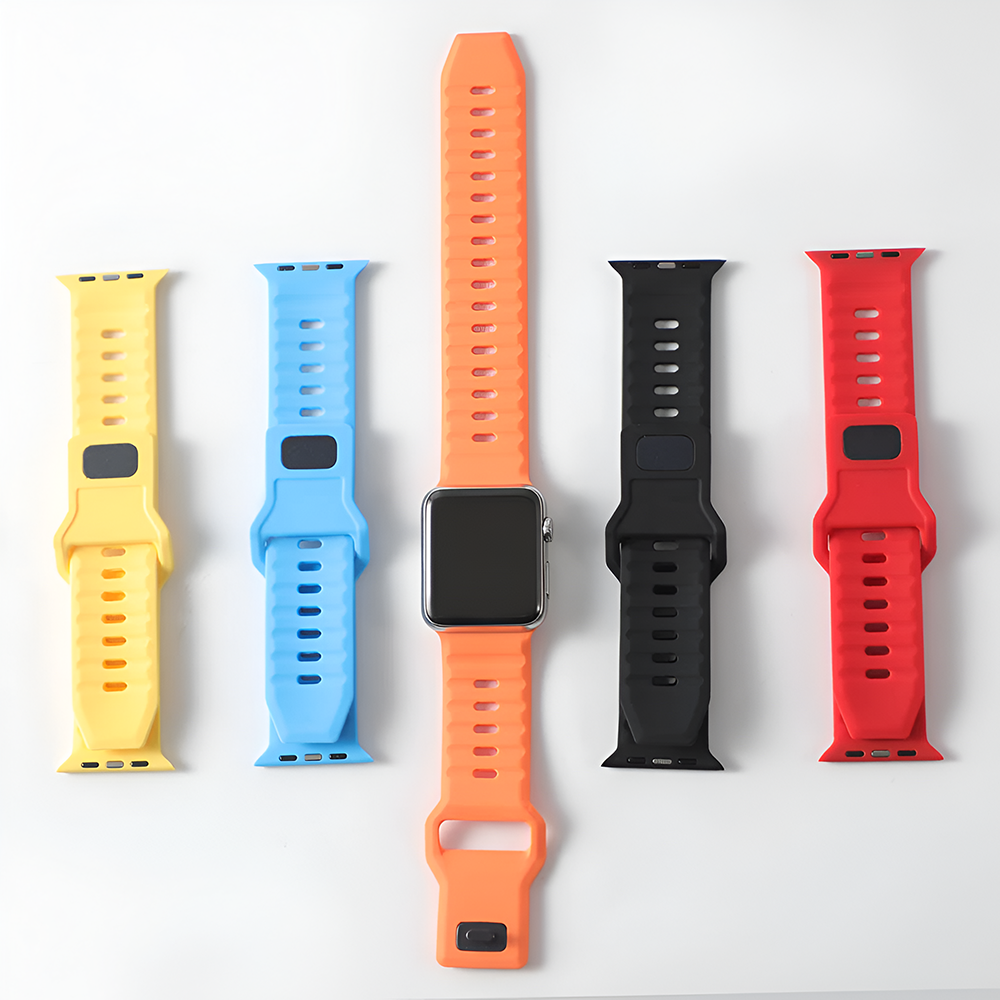 Силіконовий ремінець для Apple Watch Ultra 49mm 45mm | 44mm | 42mm для спорту | iLoungeMax Black