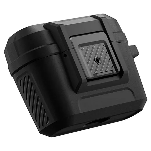 Противоударный чехол Spigen Case Lock Fit Matte Black для AirPods Pro с гибридной прочностью