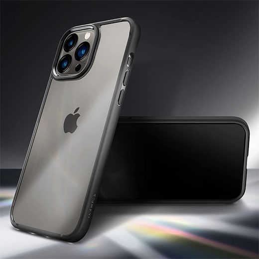 Захисний чохол Spigen Crystal Hybrid Matte Black для iPhone 13 Pro Max виконаний по гібридної технології