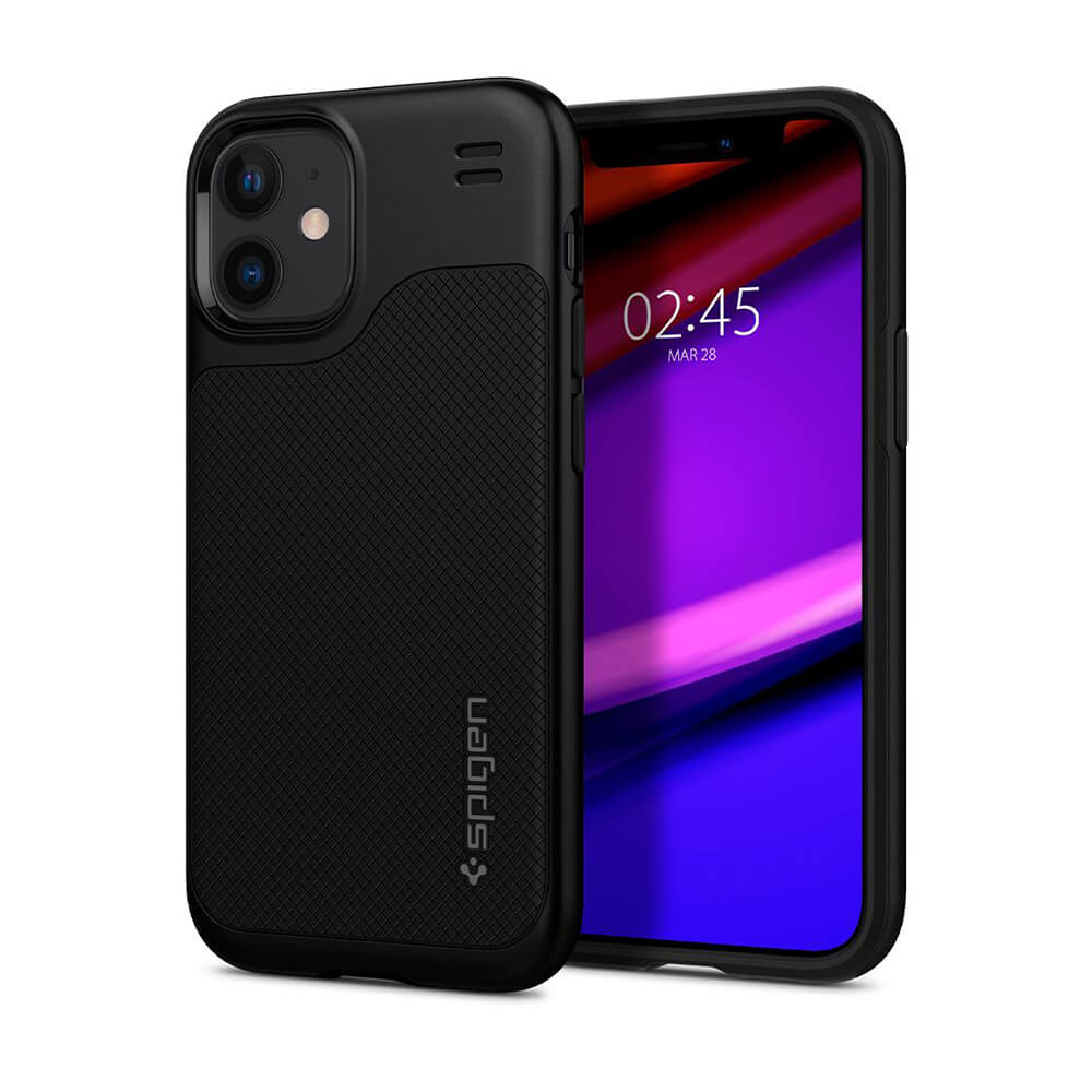 Чорний силіконовий чохол Spigen Hybrid NX для iPhone 12