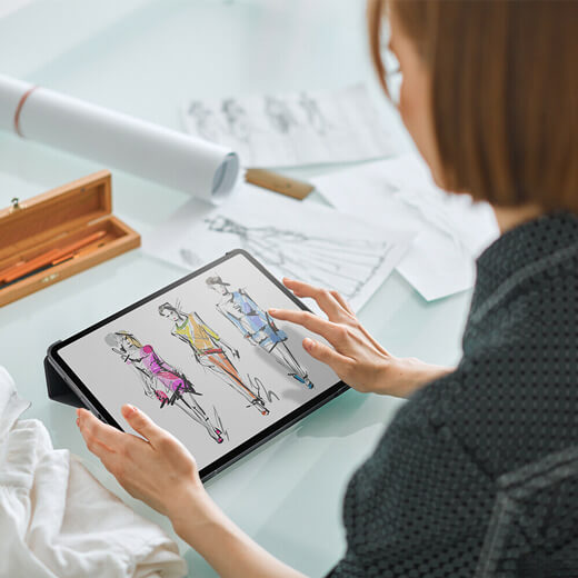 Чохол-книжка з тримачем для Apple Pencil Spigen Liquid Air Folio Black для iPad Pro 12.9 "(+2021)