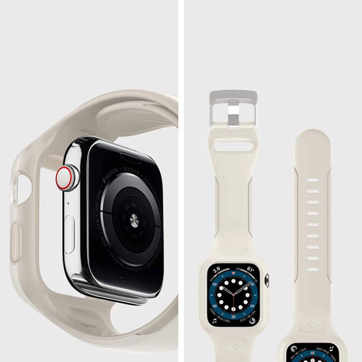 Чорний протиударний чохол-ремінець Spigen Liquid Air Pro для Apple Watch 40 mm SE 6 | 5 | 4