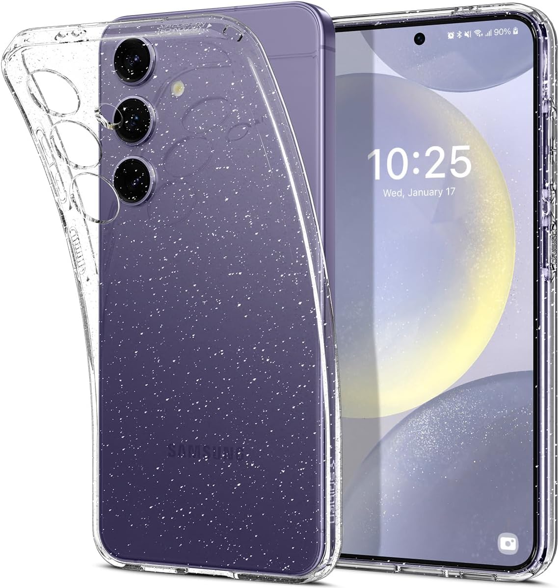 Чохол Spigen Liquid Crystal Glitter для Galaxy S24 Plus, прозорий з блискітками