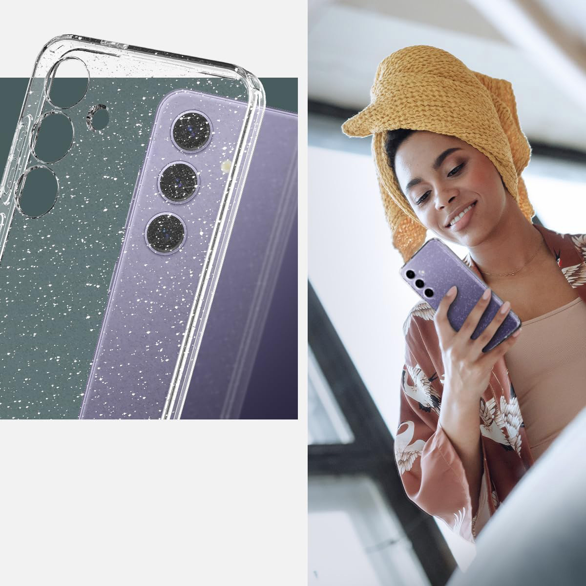 Легкий та тонкий чохол Spigen Liquid Crystal Glitter для Galaxy S24 Plus