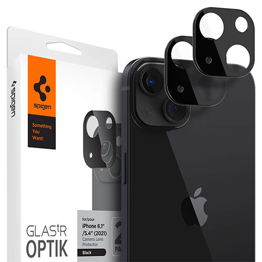 Захисне скло на камеру Spigen Optik Lens Protector Black для iPhone 13 mini | 13 (2 шт.) - це загартована захист