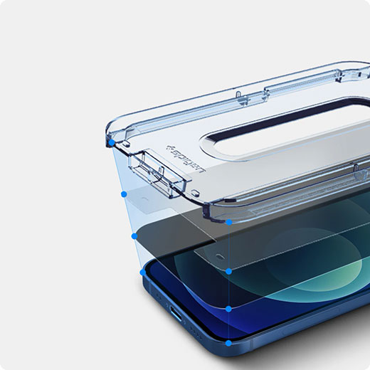 Захисне скло антишпигун Spigen Screen Protector EZ FIT GLAS.tR Privacy V2 для iPhone 12 mini