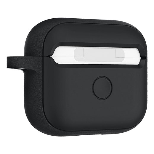 Силіконовий чохол з карабіном Spigen Silicone Fit Black для AirPods 3 ціна