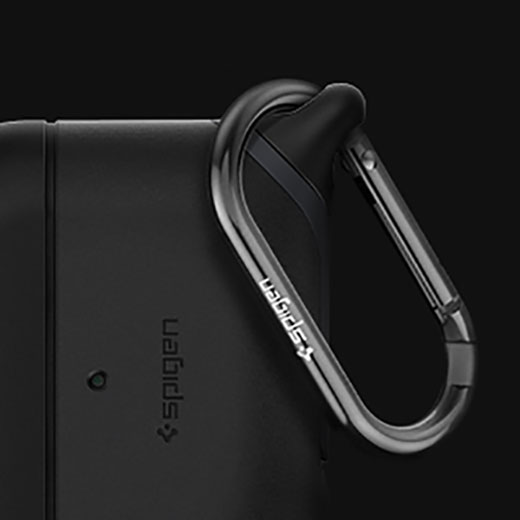 Водонепроницаемый чехол с карабином Spigen Slim Armor IP Black для AirPods Pro