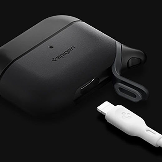Водонепроницаемый чехол с карабином Spigen Slim Armor IP Black для AirPods Pro