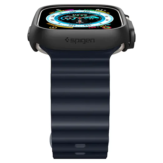 Защитный чехол Spigen Thin Fit Black для Apple Watch Ultra 49mm тонкий дизайн