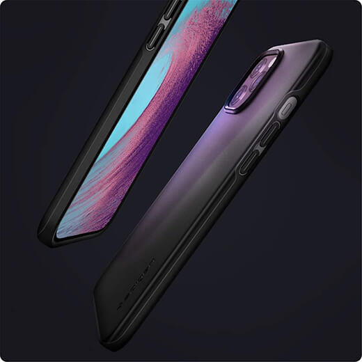 Чорний захисний чохол Spigen Thin Fit для iPhone 12