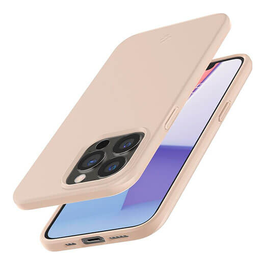 Ціна силіконового чохла-накладки Spigen Thin Fit Sand Beige для iPhone 13 Pro