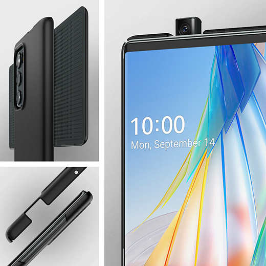 Чорний пластиковий чохол Spigen Thin Fit Slim Polycarbonate Scratch-Resistant Hard для телефону LG Wing