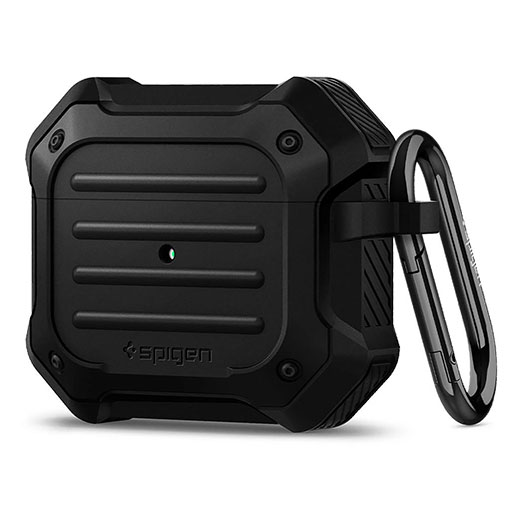 Протиударний чохол з карабіном Spigen Tough Armor Black для AirPods 3 ціна