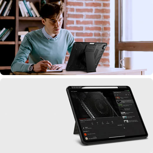 Чехол с держателем для Apple Pencil Spigen Tough Armor Pro для iPad Pro 12.9" M1 (2021)