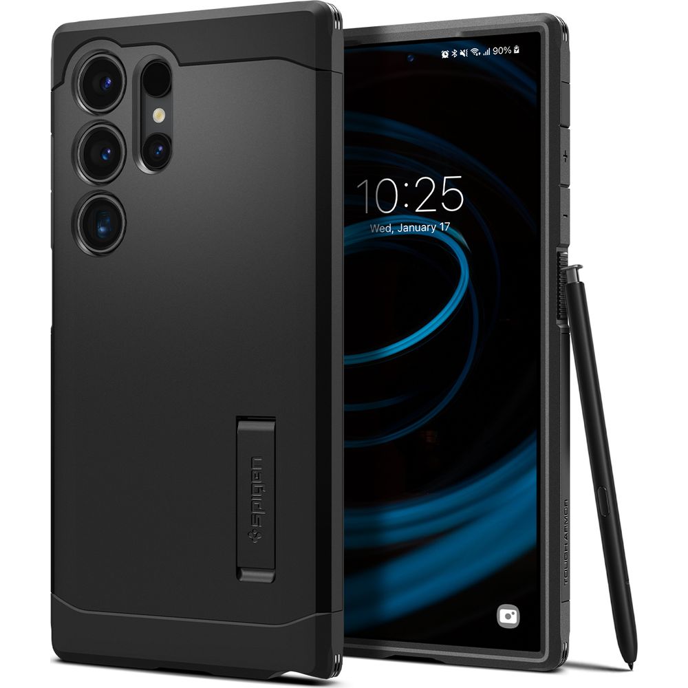 Чохол від бренду Spigen серії Tough Armor для Galaxy S24 Ultra, чорний