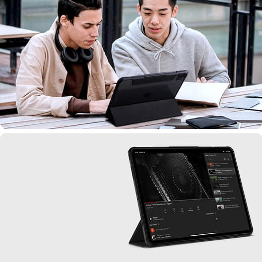 Чехол-книжка с держателем для Apple Pencil Spigen Ultra Hybrid Pro Black для iPad Pro 11" M1 (2021)