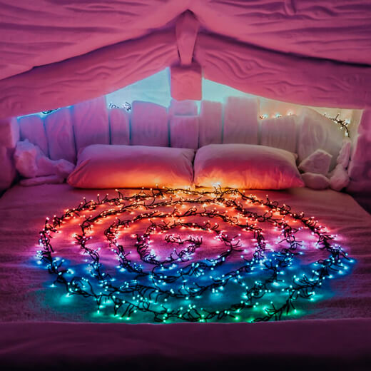 Светодиодная гирлянда Twinkly Cluster RGB 400 Multicolor (6m) Apple HomeKit качество