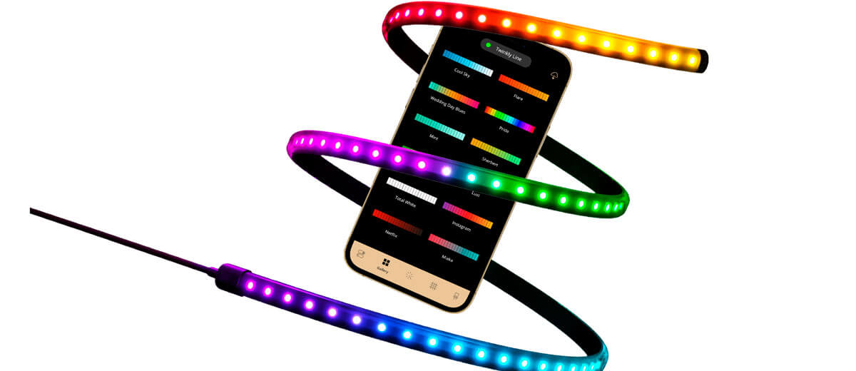 Купить светодиодную гирлянду Twinkly Line Gen II RGB 100 (1.5m) Apple HomeKit
