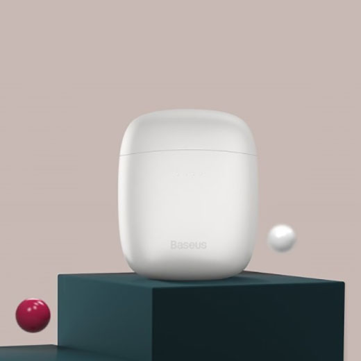 практичность Беспроводных Наушников TWS Bluetooth Baseus Encok W04 White