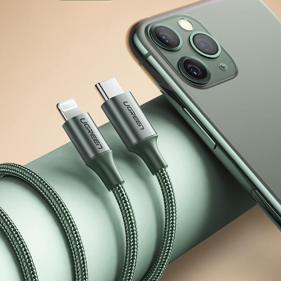Зарядный кабель Ugreen MFI USB-C to Lightning для iPhone 1m