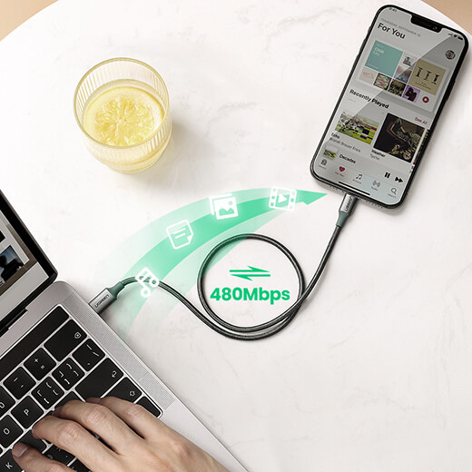 Зарядный кабель Ugreen MFI USB-C to Lightning для iPhone 1m