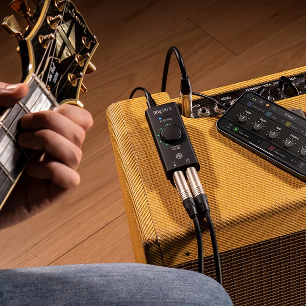USB аудіоінтерфейс IK Multimedia iRig HD X з кабелем Lightning, USB-C для iPhone, iPad, Mac, iOS і PC