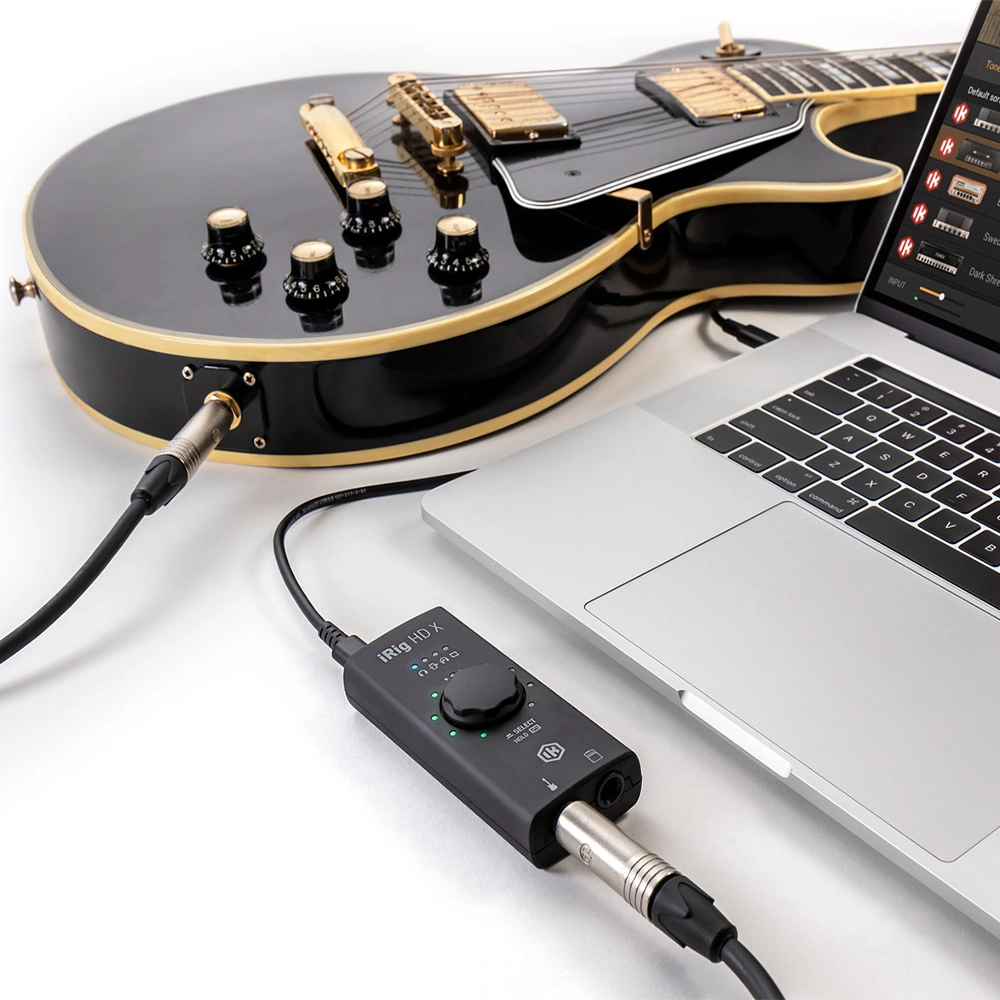 USB аудіоінтерфейс IK Multimedia iRig HD X з кабелем Lightning, USB-C для iPhone, iPad, Mac, iOS і PC