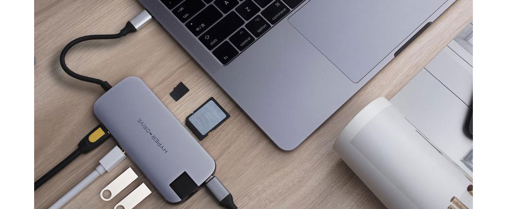 Хаб USB-C для MacBook Pro/Air HyperDrive Slim 8 в 1
