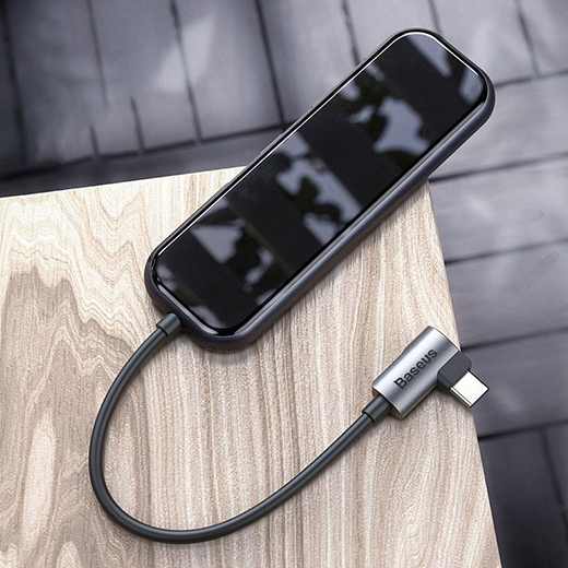 USB-C Хаб Baseus Mirror Multi-functional 5 в 1 USB Type-C to USB 3.0 x3 | HDMI 4K | PD для MacBook | iPad