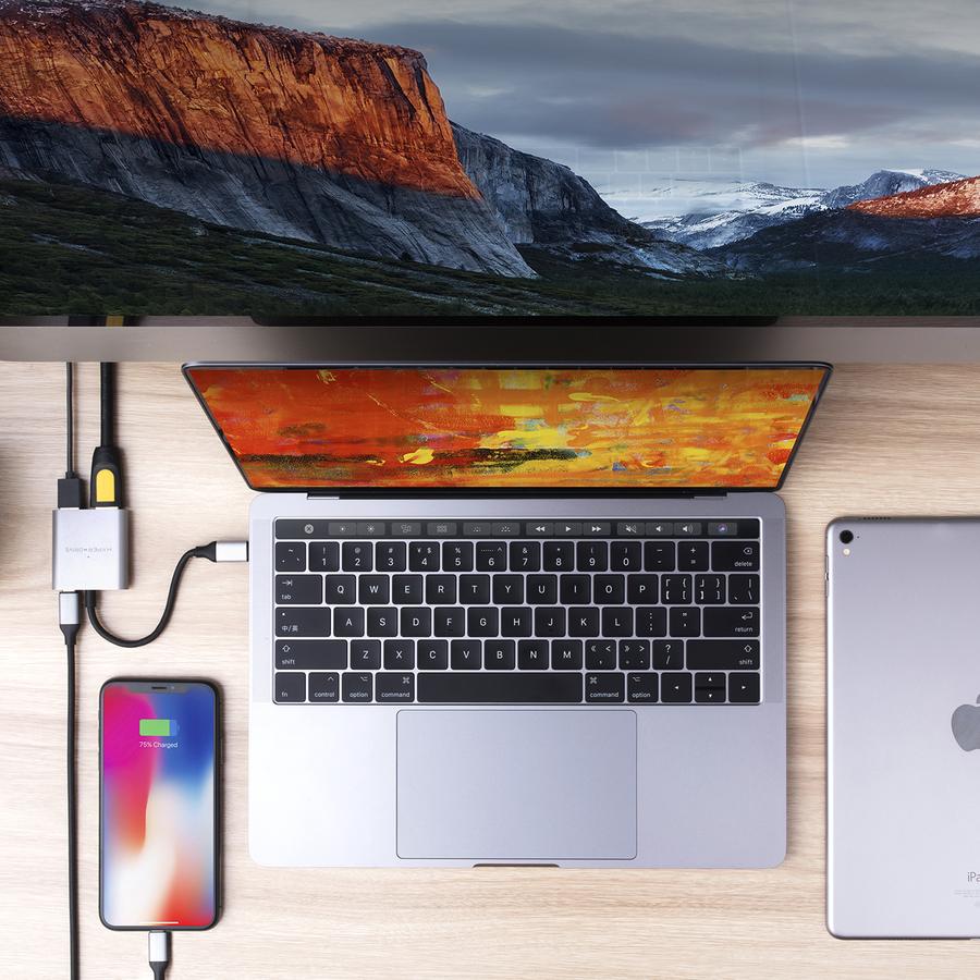 Хаб USB-C для MacBook Pro/Air HyperDrive 4K HDMI 3 в 1