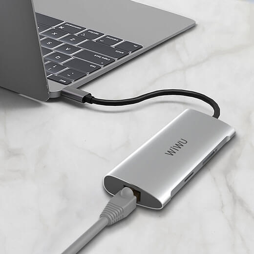 Хаб USB-C для MacBook Pro /Air Wiwu Alpha 6 в 1 