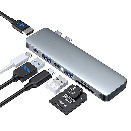 Хаб USB-C oneLounge 1Drive Pro 7-in-2 Thunderbolt 3 для MacBook Дизайн