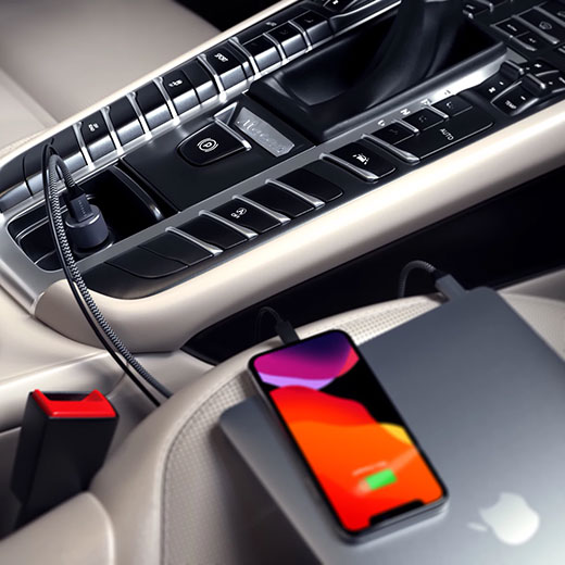 Автомобильное зарядное устройство Satechi 72W Type-C PD Car Charger Silver