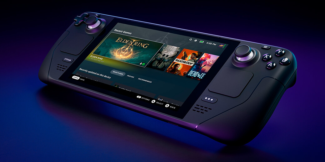Игровая приставка Valve Steam Deck 64GB удобное управление