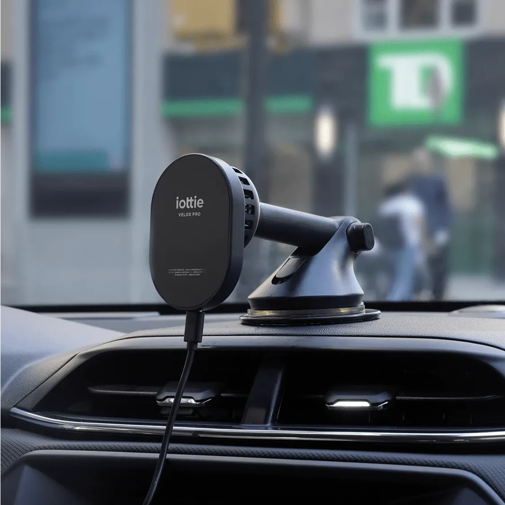 Магнітний автотримач MagSafe із швидкою зарядкою iOttie Velox Pro Black