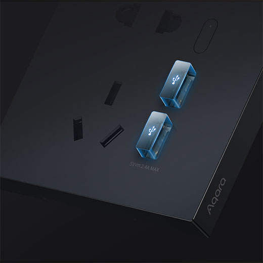 Розумна Wi-Fi розетка Aqara Smart Socket H1 USB, ZigBee 3.0 2USB HomeKit