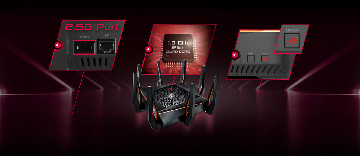 Игровой Wi-Fi роутер ASUS ROG Rapture GT-AX11000 (Wi-Fi 6)
