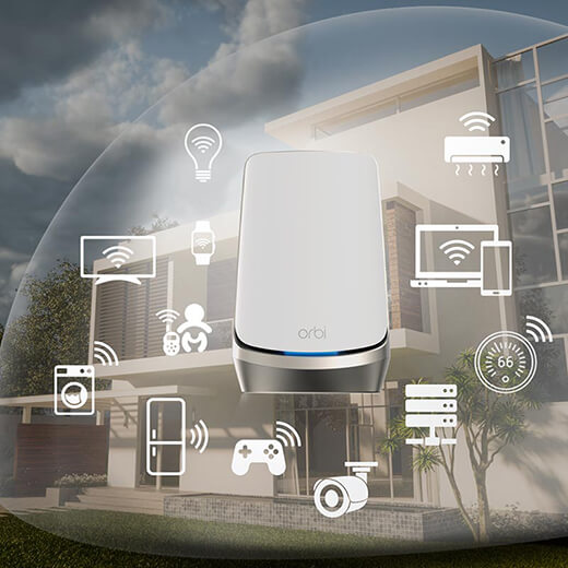 Wi-Fi Mesh система Netgear AX4200 Orbi Tri-Band WiFi 6 (2-pack) трехдиапазонный