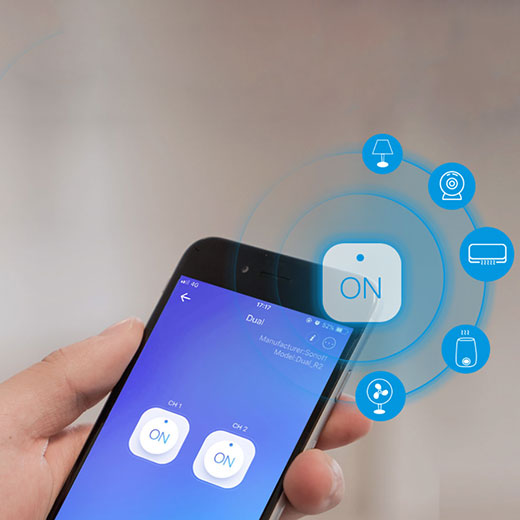 Беспроводное двухканальное Wi-Fi реле Sonoff HomeKit Dual R2