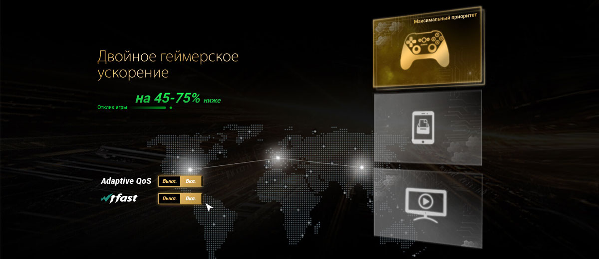 Игровой Wi-Fi роутер ASUS RT-AX92U Wi-Fi 6