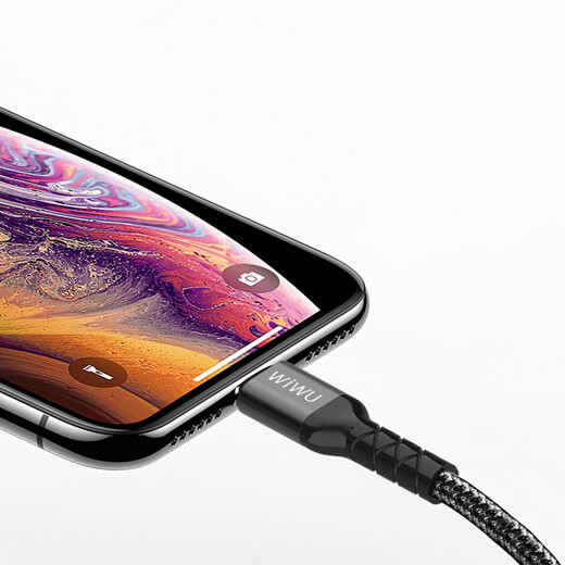 Зарядний кабель WIWU Elite Data Cable ED-100 USB to Lightning Black для iPhone
