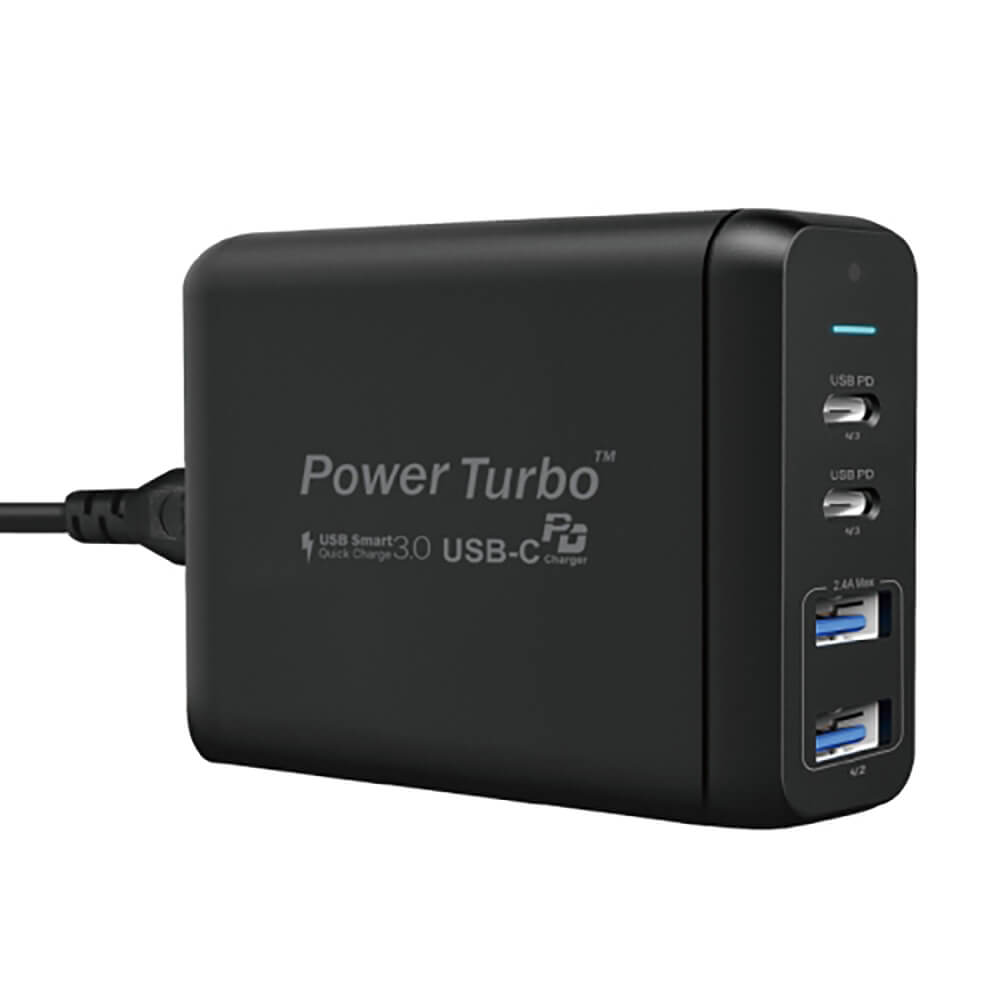 Швидке зарядний пристрій Wiwu Power Turbo 4 in 1 Charger Dual USB-C PD (US) 