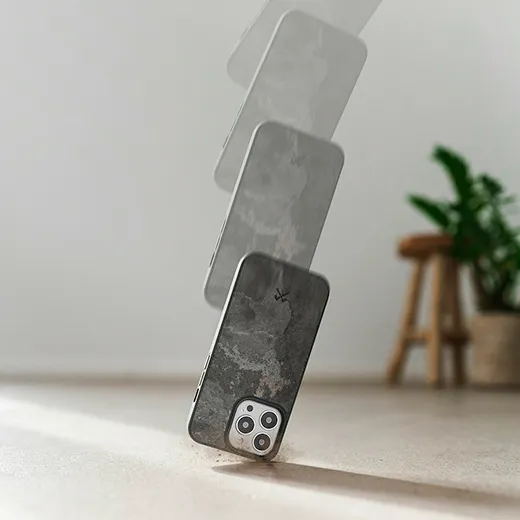 Чохол із натурального каменю Woodcessories Bumper Case with MagSafe Camo Grey для iPhone 14 Pro