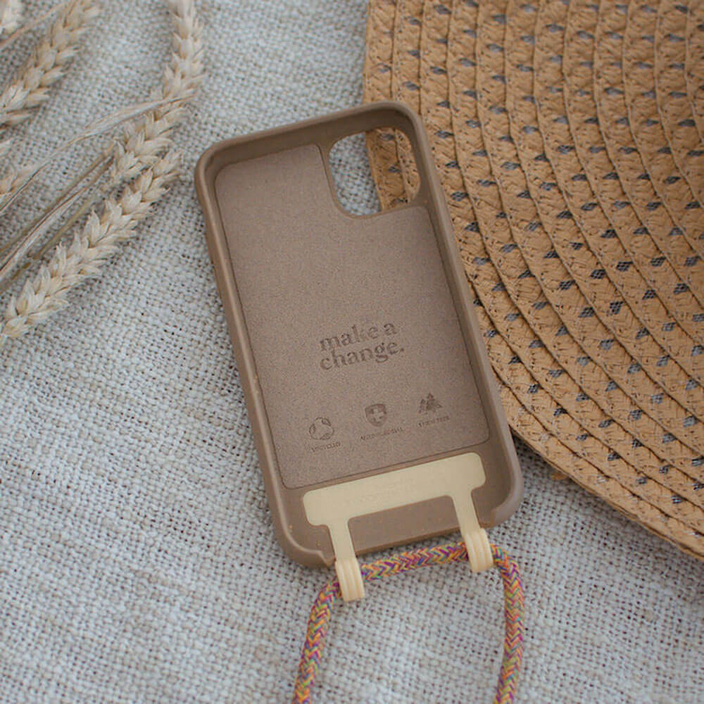 Еко-чохол зі шнурком Woodcessories Necklace Case Crossbody Black для iPhone 16 Plus